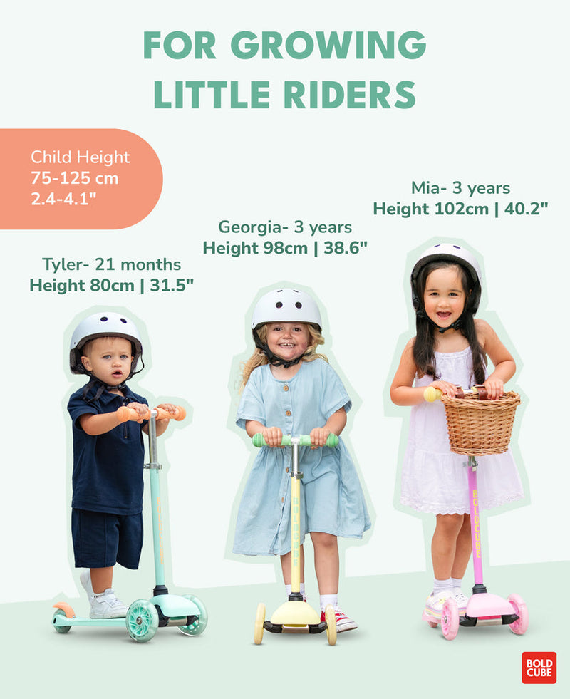 Boldcube Teeny 3 Wheel Scooter Mint & Orange