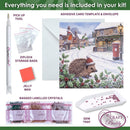 Crystal Art Card 18cm x 18cm - The Merry Hedgehog