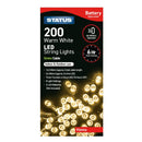 Christmas Lights 200 LED Battery Operated - Warm White