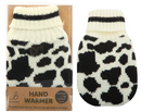 Knitted Hand Warmer - Cow Print