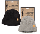 Cosy Lined Knit Beanie Hat - Assorted