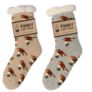 Funky Sherpa Socks - Garden Robin