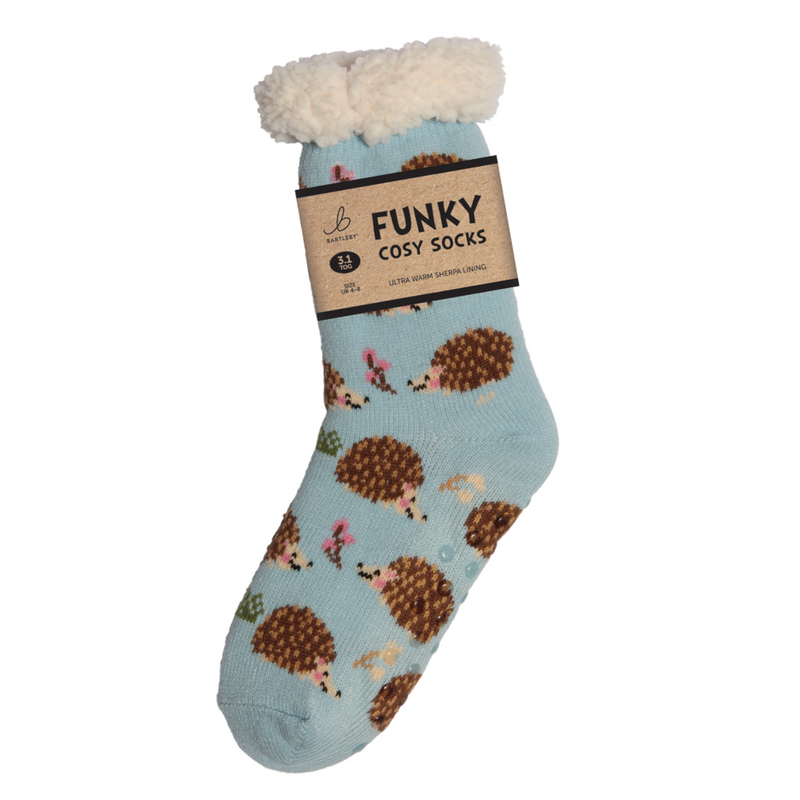 Funky Sherpa Socks - Hedgehog