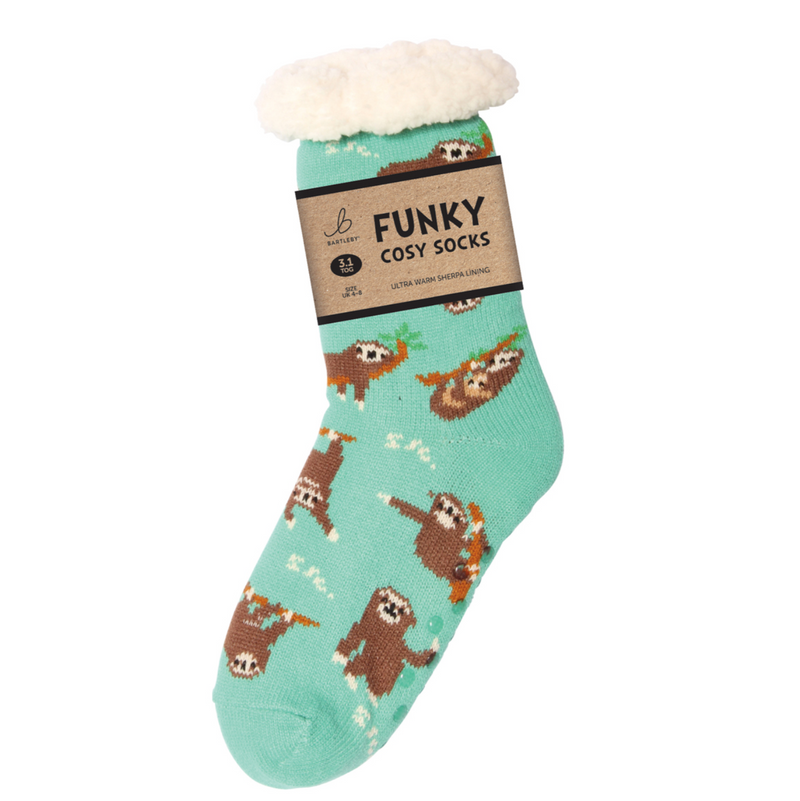 Funky Sherpa Socks - Sleepy Sloth