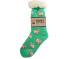 Funky Sherpa Socks - Cute Pig