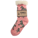 Funky Sherpa Socks - Ziggy Zebra