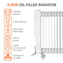 Warmlite Oil Filled Radiator 2500W