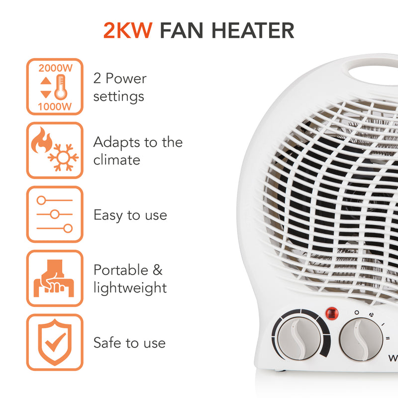 Warmlite Upright Fan Heater 2000W