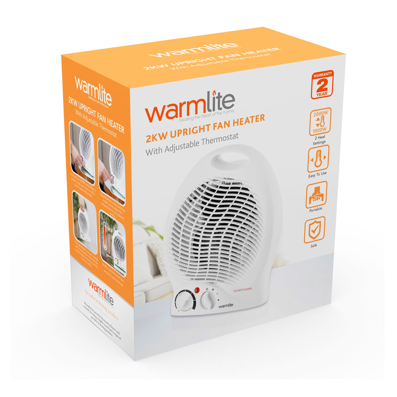 Warmlite Upright Fan Heater 2000W