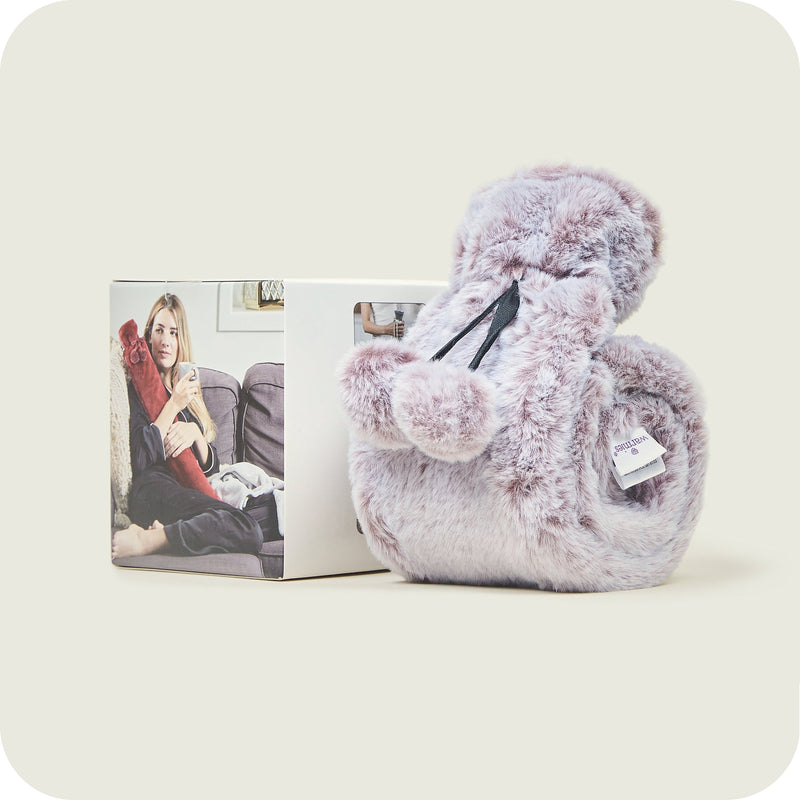 Warmies Long Hot Water Bottle Grey Marshmallow Fur