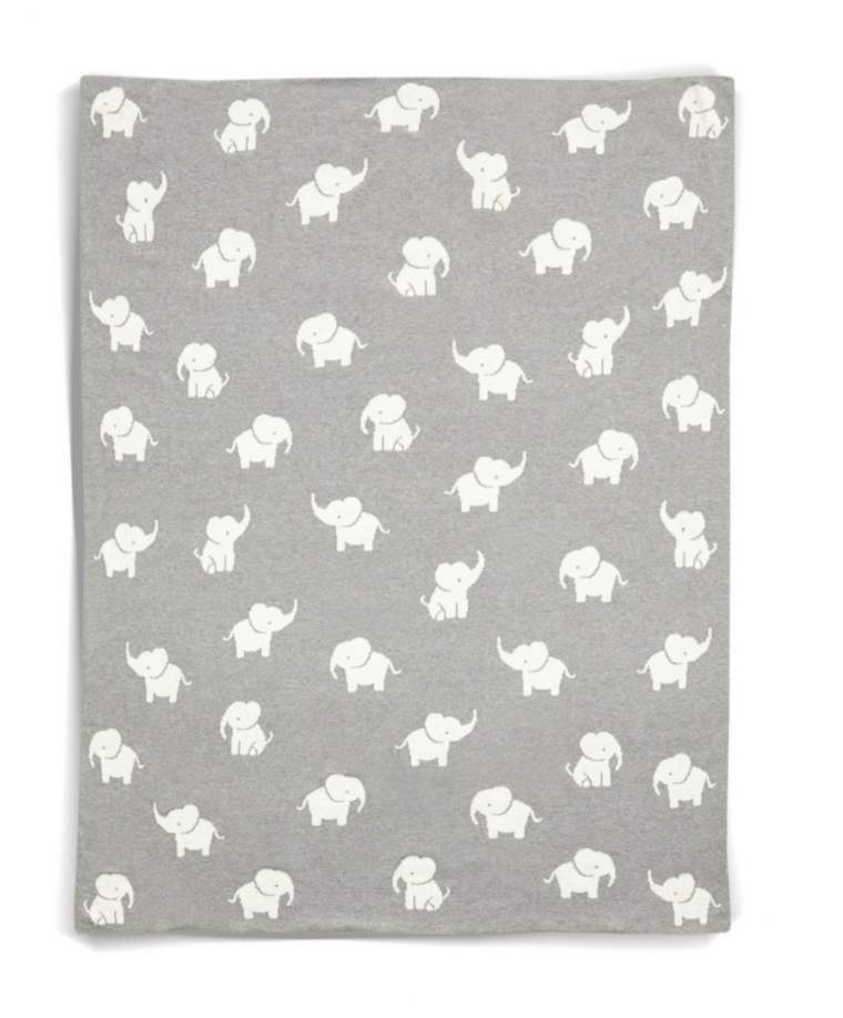 Mamas & Papas Welcome To The World Knitted Blanket - Elephant