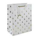 Gold Trees Christmas Gift Bag - Large
