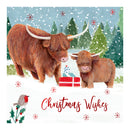 Highland Cow Christmas Cards 12 Pack