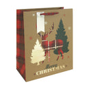 Kraft Stag Christmas Gift Bag - Large
