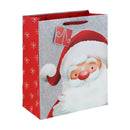Glitter Santa Christmas Gift Bag - Large