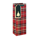 Tartan Christmas Gift Bag - Bottle