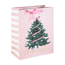 Pink Bow Christmas Gift Bag - Large