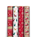 Christmas Gift Wrap 7m - Kraft Assorted