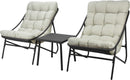 Cushioned Bistro / Chair Set - Grey