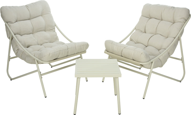 Cushioned Bistro / Chair Set - Cream