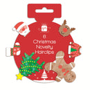 Novelty Christmas Hairclips 6 Pack