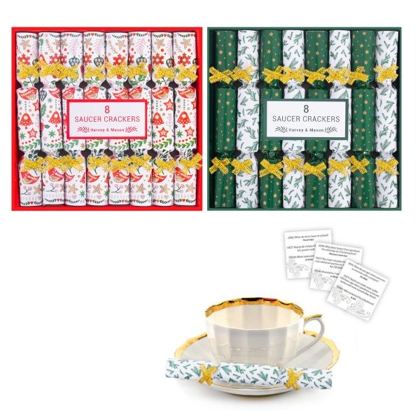 Scandi Mini Saucer Christmas Cracker 8pk Assorted