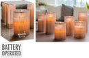 LED Candle In Decorative Glass 10cm