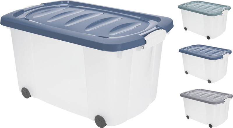 Storage Box With Wheels 45L