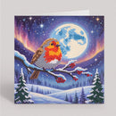 Crystal Art Card 18cm x 18cm - Aurora Robin