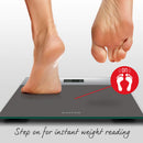 Salter Glass Electronic Bathroom Scales - Silver/Grey