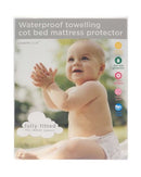 Waterproof Towelling Fully Fitted Cot Bed Mattress Protectors - White