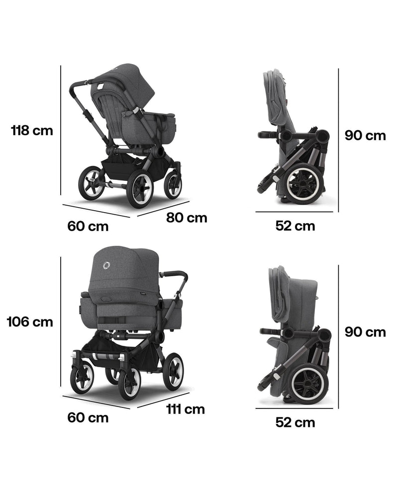 Bugaboo Donkey 5 Mono Complete Grey Melange JAC Stores IOM