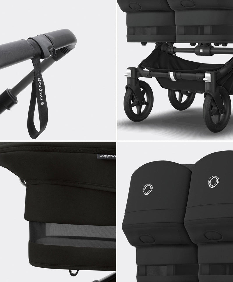 Bugaboo Donkey 5 Twin Carrycot & Seat Pushchair - Midnight Black