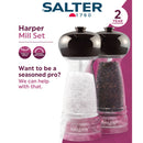Salter Harper Salt & Pepper Mill Set - Clear/Grey