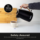 Scandi 1.7L Kettle Matte Black with Wood Effect