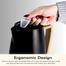 Scandi 1.7L Kettle Matte Black with Wood Effect