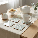 Jacquard Sage Green Coasters 4pk