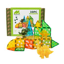 Magnetic Tiles Dinosaur Building Set - 30 Pieces