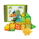 Magnetic Tiles Dinosaur Building Set - 30 Pieces