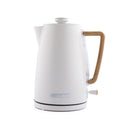 Scandi 1.7L Kettle Matte Cream with Wood Effect