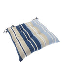Coastal Stripe Design Pure Cotton Chair Cushions 38x38cm