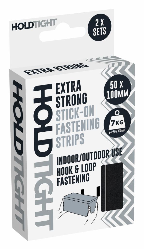 Extra Strong Stick On Fastening Strips 2pk