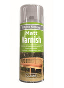 Paint Factory Clear Matt Varnish Spray Paint 400ml