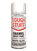 Paint Factory Tough Stuff White Gloss Enamel Spray Paint 400ml