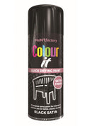 Paint Factory Black Satin Spray Paint 400ml