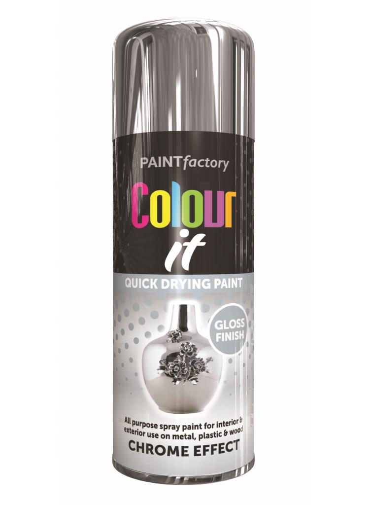 Paint Factory Chrome Effect Gloss Spray Paint 400ml