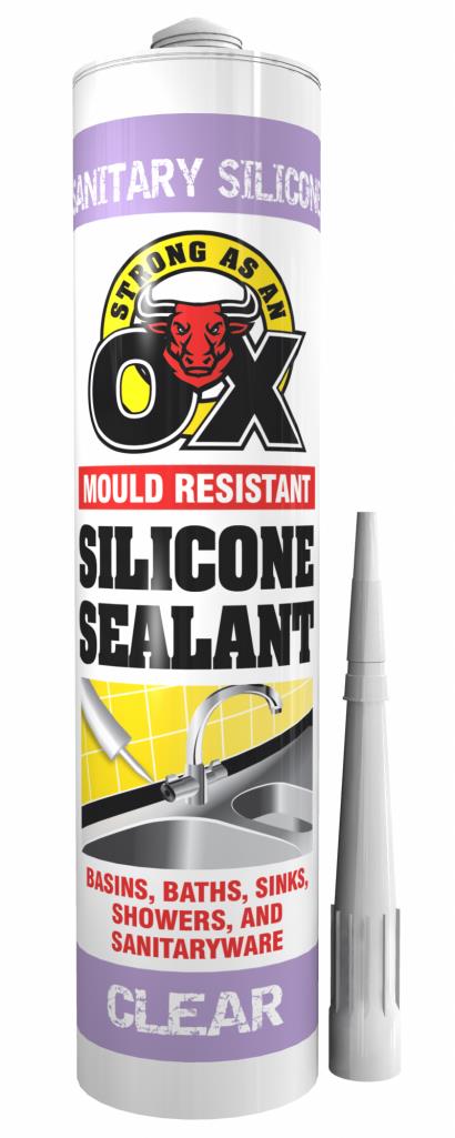 Mould Resistant Clear Silicone Sealant Cartridge 300ml