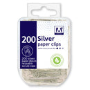 Silver Metal Paper Clips 200pk