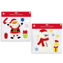 Gel Santa/Snowman Window Stickers Assorted