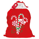 Red Candy Cane Christmas Sack